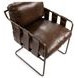 Strapling Cocoa Brown Leather Upholstered Dining Chair