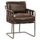 Strapling Cocoa Brown Leather Upholstered Dining Chair