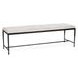 Achen Dusty Cream Leather Upholstered 60" Accent Bench