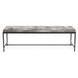 Achen Sparrow Gray Leather Upholstered 60" Accent Bench