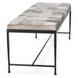 Achen Sparrow Gray Leather Upholstered 60" Accent Bench