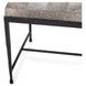 Achen Sparrow Gray Leather Upholstered 60" Accent Bench