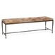 Achen Canyon Sand Leather Upholstered 60" Accent Bench