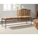 Achen Canyon Sand Leather Upholstered 60" Accent Bench