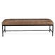 Madeleine Dune Walnut Leather Upholstered 60" Accent Bench