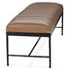 Madeleine Dune Walnut Leather Upholstered 60" Accent Bench