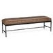 Madeleine Dune Walnut Leather Upholstered 60" Accent Bench