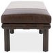 Brooklyn Coco Latte and Beige Leather Upholstered 70" Accent Bench