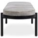 Evelyn Sparrow Gray Leather Upholstered 70" Accent Bench