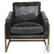 Ken Black And Brown Leather Club Chair