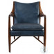 Kiannah Blue Leather Club Chair