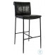 Mayer Black Leather 30" Bar Stool