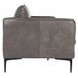 Abigail Pewter Gray Leather 84" Sofa