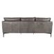Abigail Pewter Gray Leather 84" Sofa