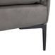 Abigail Pewter Gray Leather 84" Sofa