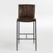 Mayer Truffle Brown Leather Upholstered Bar Stool