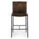 Mayer Truffle Brown Leather Upholstered Counter Height Stool