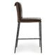 Mayer Truffle Brown Leather Upholstered Counter Height Stool