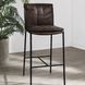 Mayer Truffle Brown Leather Upholstered Counter Height Stool