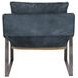 Morgan Ocean Blue Leather Upholstered Accent Chair