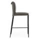 Mayer Pewter Gray Leather Upholstered Counter Height Stool