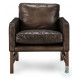 Chazzie Brown Leather Club Chair