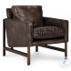 Chazzie Brown Leather Club Chair