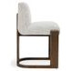 Chelsea Pixel Ivory Upholstered Counter Height Stool