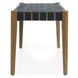 Orlando True Natural and Charcoal Upholstered 62" Dining Bench