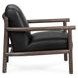 Azoria Black Leather Upholstered Accent Chair