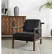 Azoria Black Leather Upholstered Accent Chair