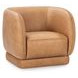 Rinner Tan Leather Upholstered Accent Chair