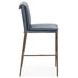 Mayer Ocean Blue Leather Upholstered Counter Height Stool