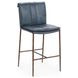 Mayer Ocean Blue Leather Upholstered Counter Height Stool