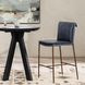 Mayer Ocean Blue Leather Upholstered Counter Height Stool