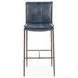 Mayer Ocean Blue Leather Upholstered Bar Stool