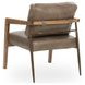 Julia Truffle Brown Leather Upholstered Accent Chair