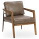 Julia Truffle Brown Leather Upholstered Accent Chair