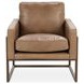 Ken Tan Leather Upholstered Accent Chair