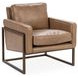 Ken Tan Leather Upholstered Accent Chair