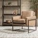 Ken Tan Leather Upholstered Accent Chair