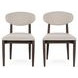 Tiber Toasted Brown Upholstered Dining Chair Set of 2
