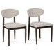 Tiber Toasted Brown Upholstered Dining Chair Set of 2