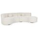 Octavia Vanilla 2 Piece Modular Sectional with Pillows
