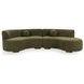 Octavia Seaweed Green 2 Piece Modular Sectional with Pillows