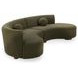 Octavia Seaweed Green 2 Piece Modular Sectional with Pillows