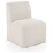 Brighton Beige Vanilla Upholstered Dining Chair with Casters