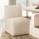 Brighton Beige Vanilla Upholstered Dining Chair with Casters