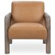 Reyna Tan Leather Upholstered Accent Chair