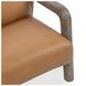 Reyna Tan Leather Upholstered Accent Chair
